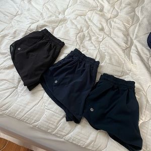 3 pairs of lululemon shorts